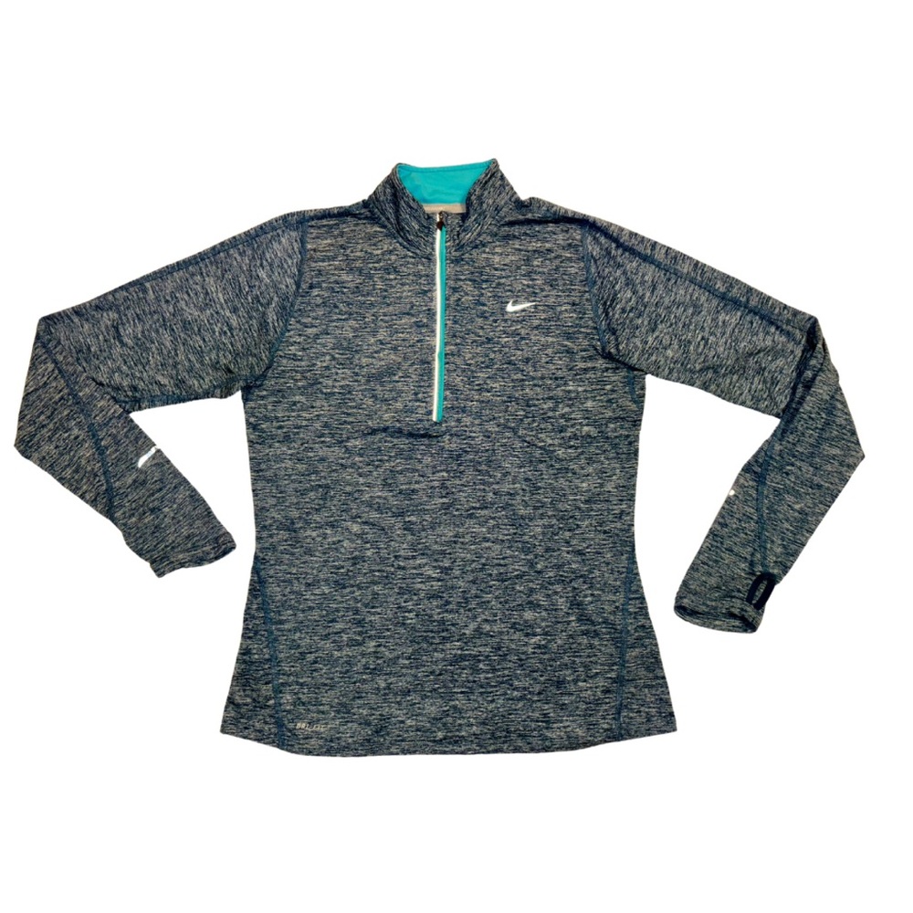 NIKE RUNNING DRI-FIT SWIFT ELEMENT LONG SLEEVE ZIPPER FRONT TOP SIZE M